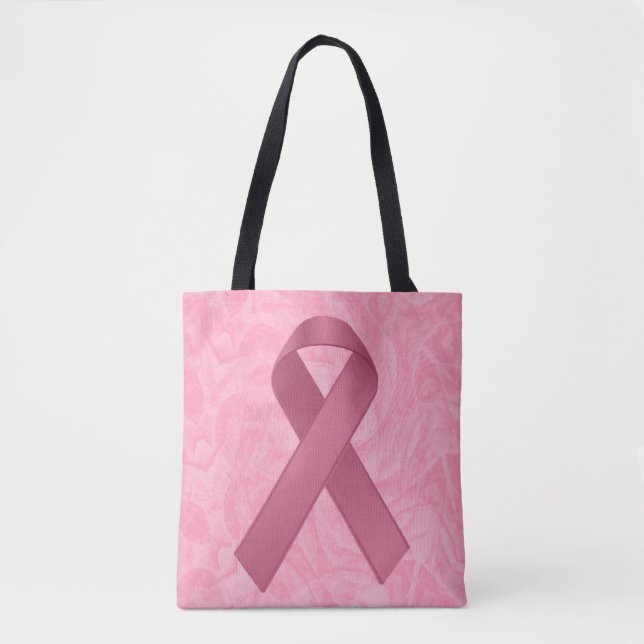 Pink Ribbon Tote Bag (Front)