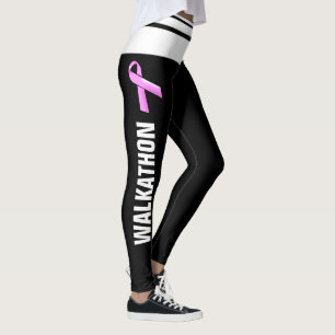 Pink ribbon walkathon   Breast cancer awareness Leggings