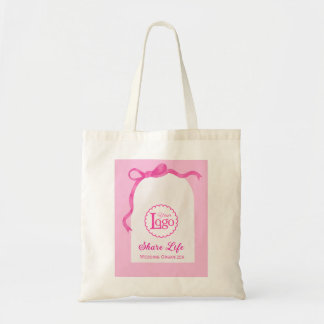 Pink Ribbon Wedding Organizer Business Promotion Tote Bag