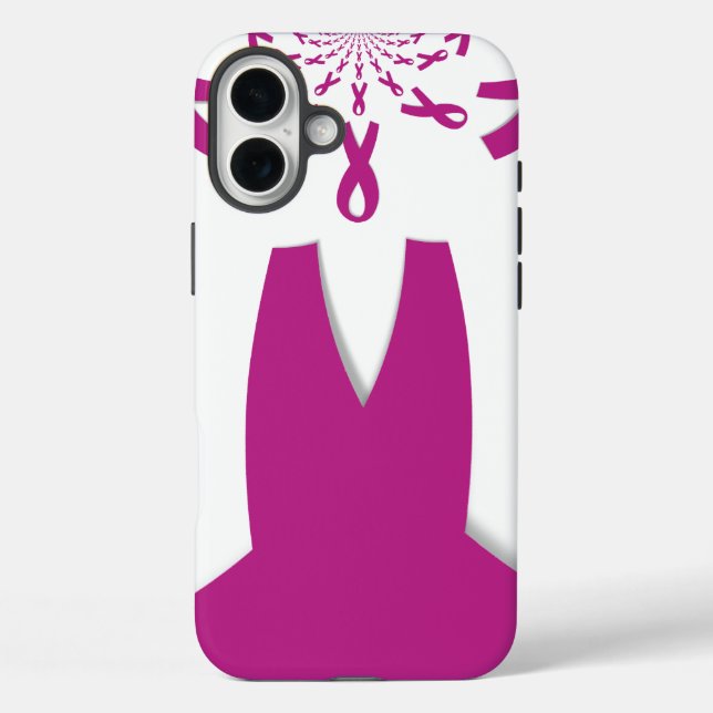 Pink Ribbons Breast Cancer Awareness Art Print Case-Mate iPhone Case (Back)