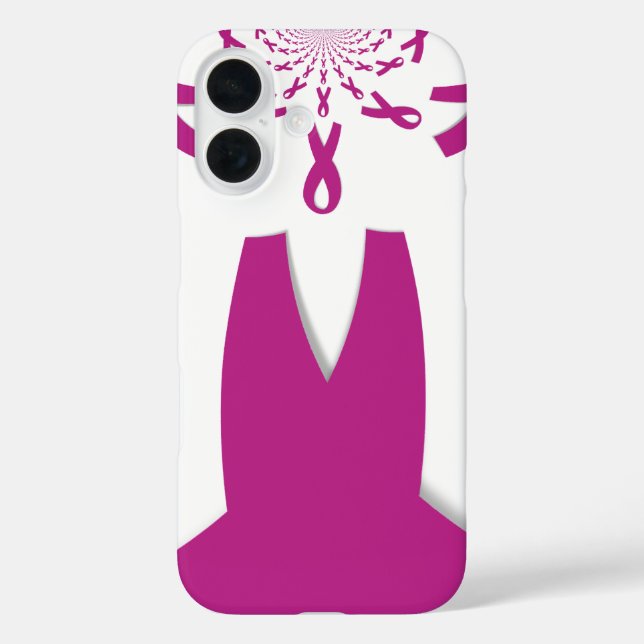 Pink Ribbons Breast Cancer Awareness Art Print Case-Mate iPhone Case (Back)