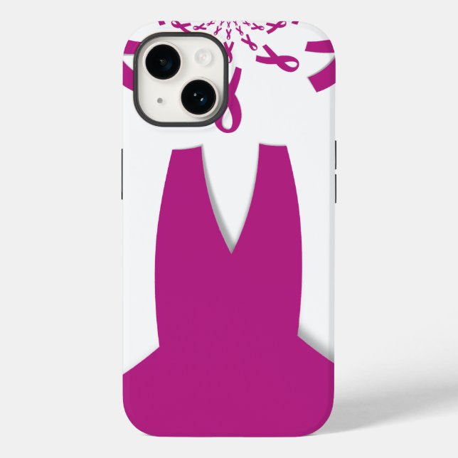 Pink Ribbons Breast Cancer Awareness Art Print Case-Mate iPhone Case (Back)