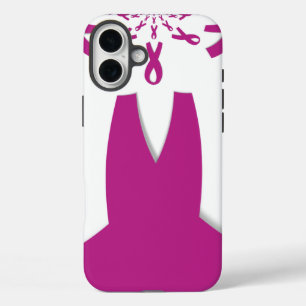 Pink Ribbons Breast Cancer Awareness Art Print iPhone 16 Plus Case