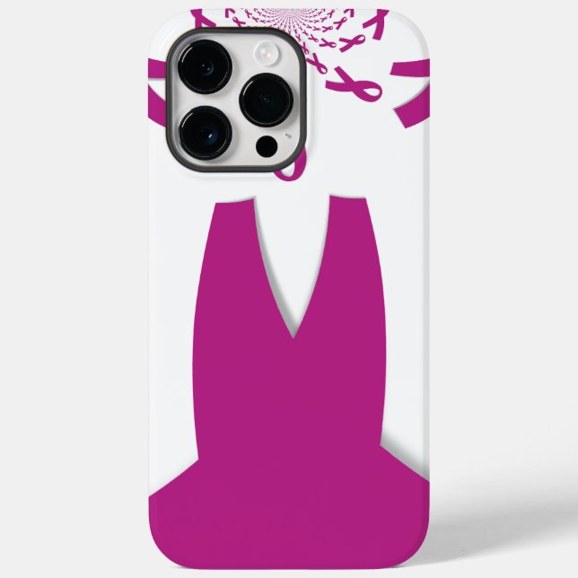 Pink Ribbons Breast Cancer Awareness Art Print Case-Mate iPhone Case (Back)