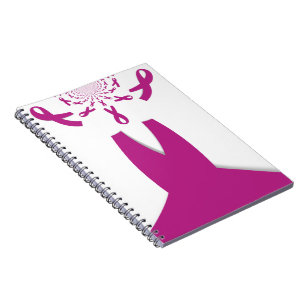 Pink Ribbons Breast Cancer Awareness Art Print Notebook