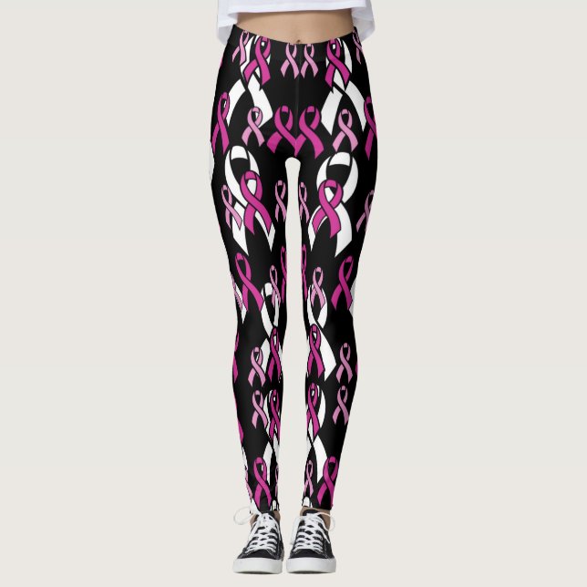 Pink Ribbons...Breast Cancer Leggings (Front)