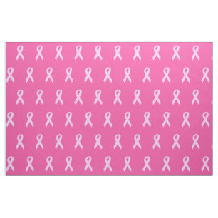 Pink Ribbons Patterned Fabric