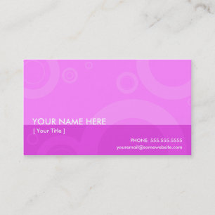 pink rings business card