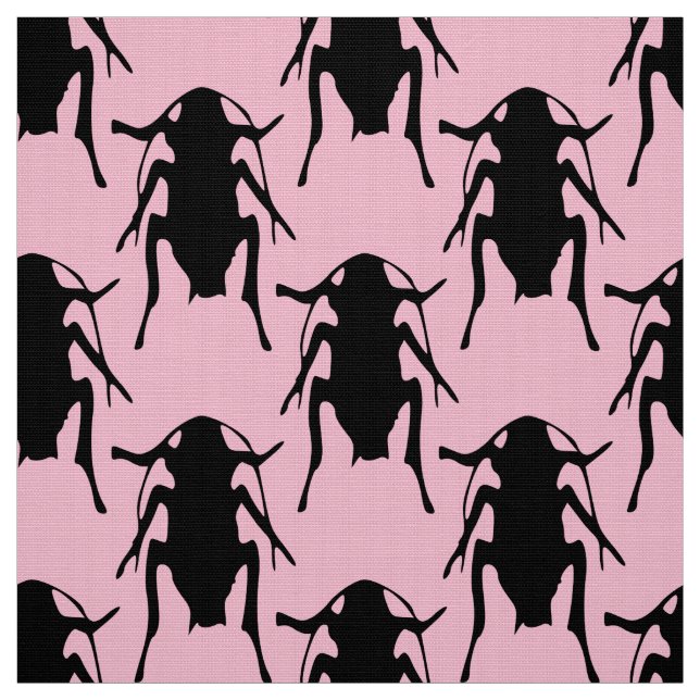 pink roaches fabric (Swatch)