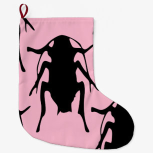 pink roaches xmas christmas stocking
