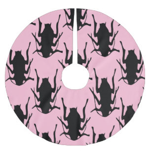 pink roaches xmas christmas tree skirt