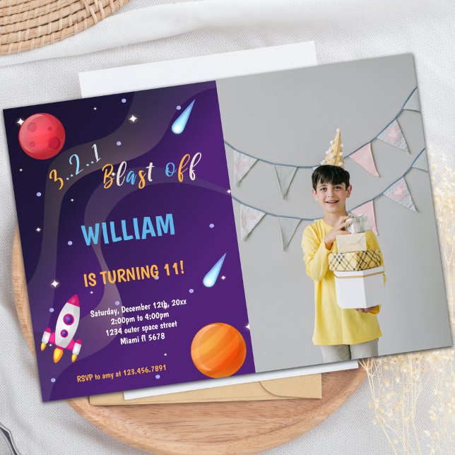 Pink Rockets Outer Space Invitations photo (Pink Rockets Outer Space Invitations photo)