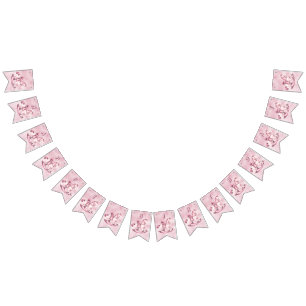 Pink Rocking Horse Bunting Flag