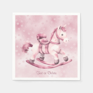 Pink Rocking Horse Napkins