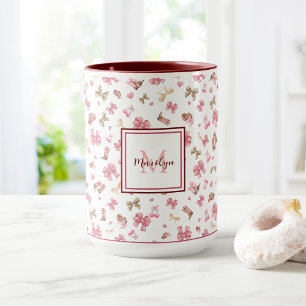 Pink Rodeo Cowgirl Coquette Personalize Monogram Mug