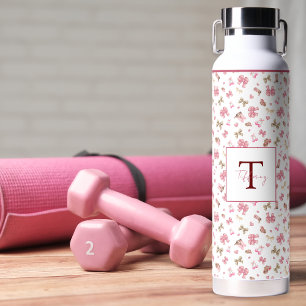 Pink Rodeo Cowgirl Coquette Personalize Monogram Water Bottle