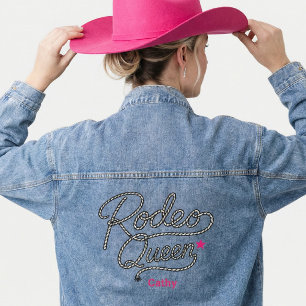 Pink Rodeo Queen Bride Western Bachelorette Party Denim Jacket