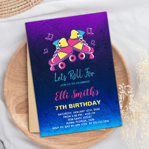 Pink Roller invitations