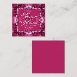 Pink Romance wedding announcement