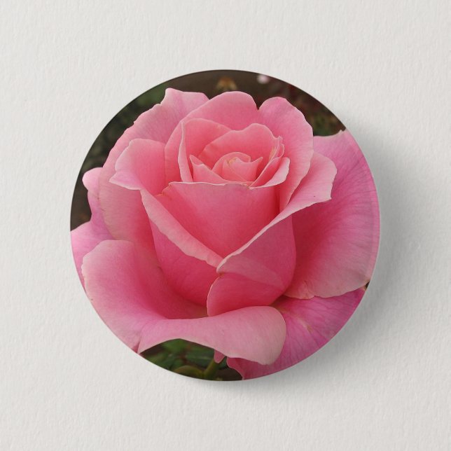 Pink Rose 2 Inch Round Button (Front)