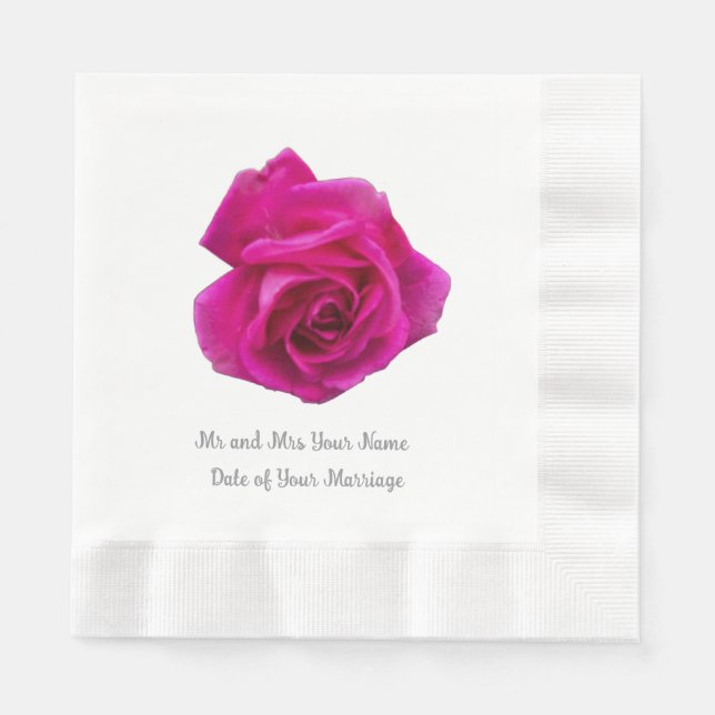 Pink Rose #5 Napkin (Front)