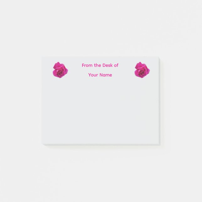 Pink Rose #5 Post-it Notes (Front)