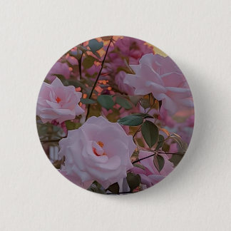 Pink rose accessories 2 inch round button