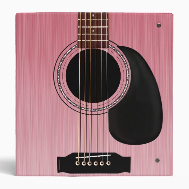 Pink Rose Acoustic Guitar Binder (Back)