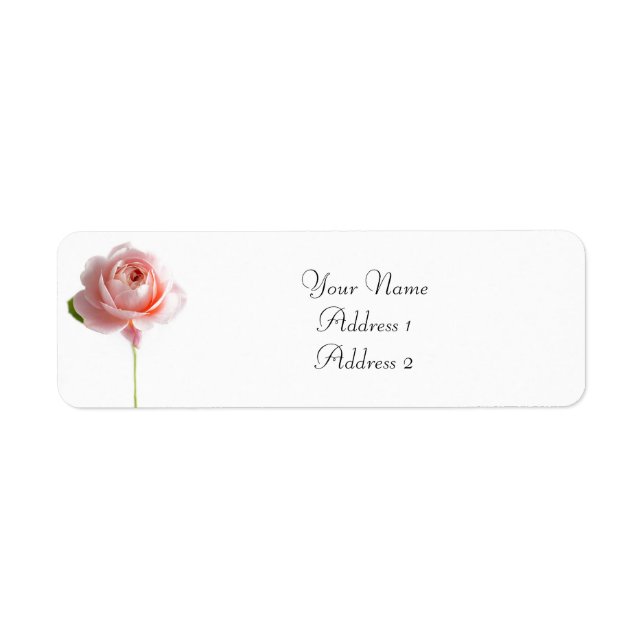 Pink Rose Address Labels (Front)