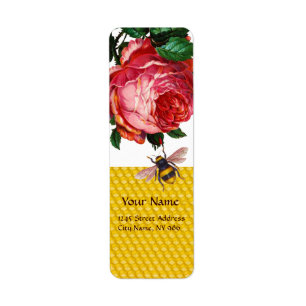 PINK ROSE AND HONEY BEE ,BEEKEEPER