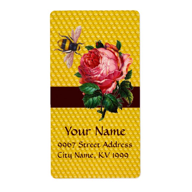 PINK ROSE AND HONEY BEE ,BEEKEEPER (Front)