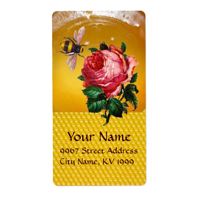 PINK ROSE AND HONEY BEE ,BEEKEEPER (Front)