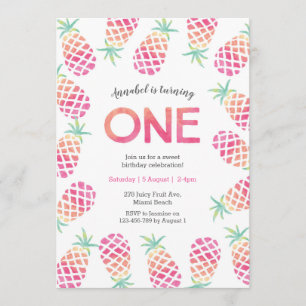 Pink rose anniversaire tropical Invitation