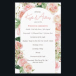 Pink rose arch blush pink floral wedding program<br><div class="desc">Pink rose arch blush pink floral wedding program template .</div>