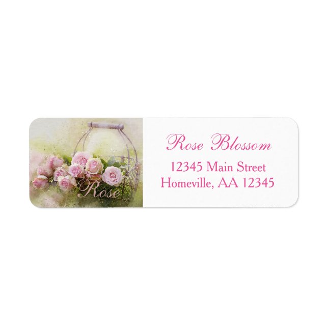 Pink Rose Basket (Front)