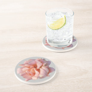 pink rose bloom coaster