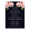 Pink Rose blue vintage Wedding Ceremony Program