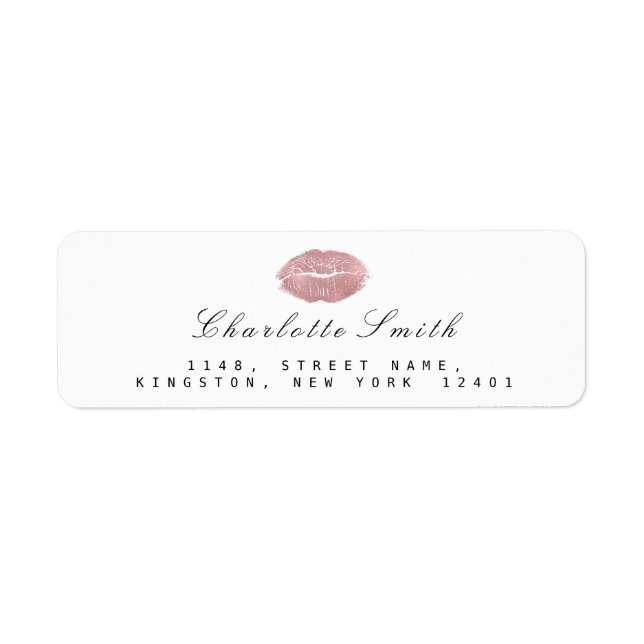 Pink Rose BLush Lips Kiss Makeup White  RSVP (Front)