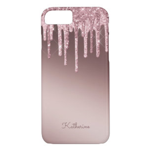 Pink Rose Blush Purple Glitter Sparkle Case-Mate iPhone Case