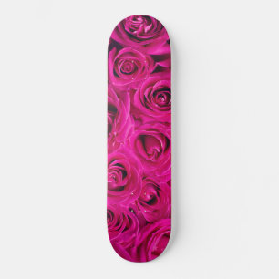 Pink Rose Bouquet Skateboard