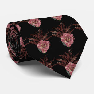 Pink Rose Bouquet Tie