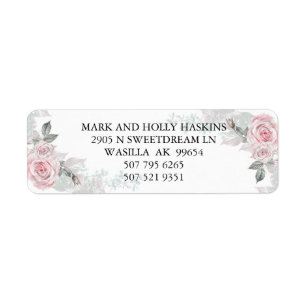 Pink Rose Bouquets Holly - Label