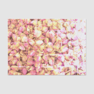 Pink rose buds photo print custom decoupage crafts tissue paper