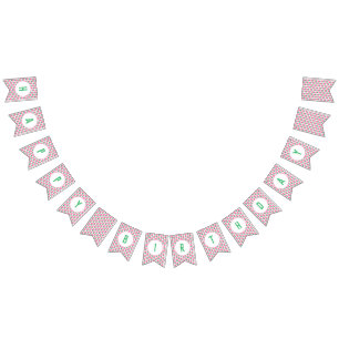 Pink Rose Bunting Banner