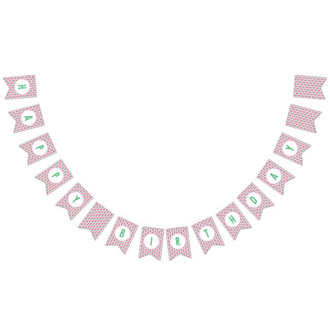 Pink Rose Bunting Banner (All)