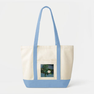 Pink Rose Canvas Pocket Tote Bag