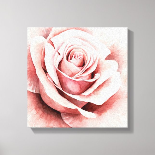 Pink Rose Canvas Print (Front)