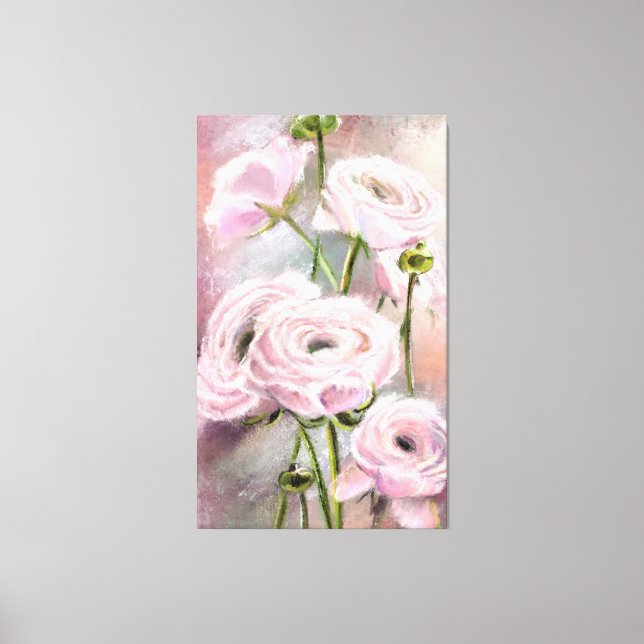 Pink Rose Canvas Print - Painting (Front)