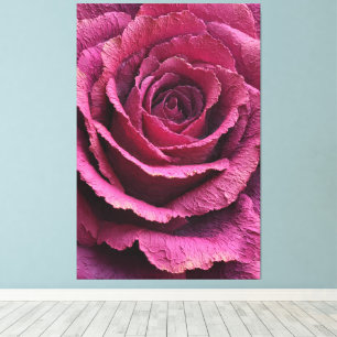 Pink Rose Close-Up Texture Abstract Wall Art