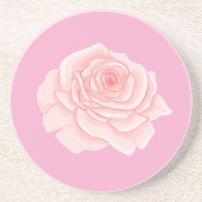Pink rose coaster (Front)